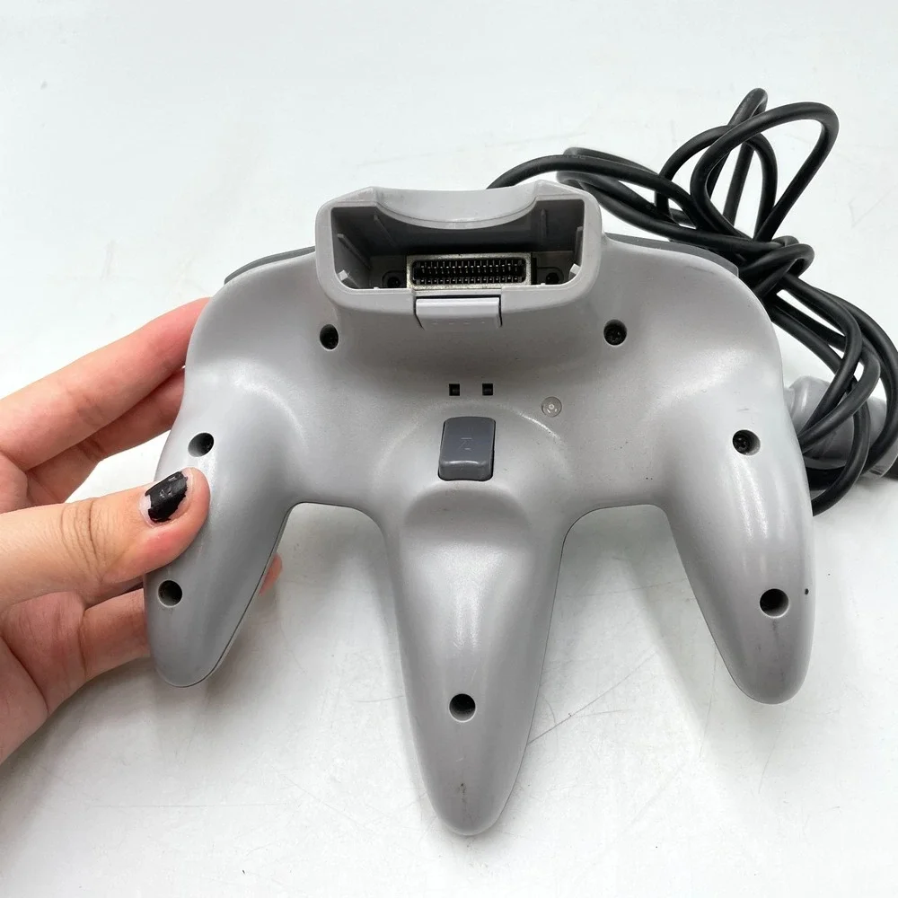 Nintendo 64 Gaming Controller Gray Wired Handheld Ergonomic Joystick for Console